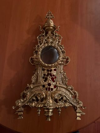 Caja Reloj Bronce Macizo Antigua