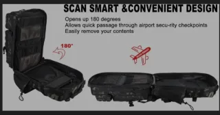 Mochila Táctica Militar LHI 45L Impermeable