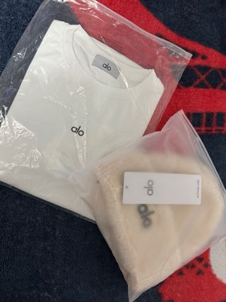 Gorro Alo Beige/Blanco