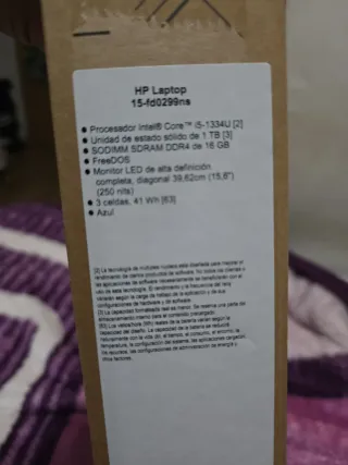 Portátil HP 15-fd0299ns 15.6 FHD Intel C