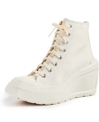 Converse Zapatillas de cuña altas beige