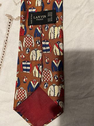 Corbata de seda marrón multicolor