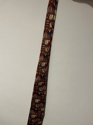 Corbata de seda marrón multicolor