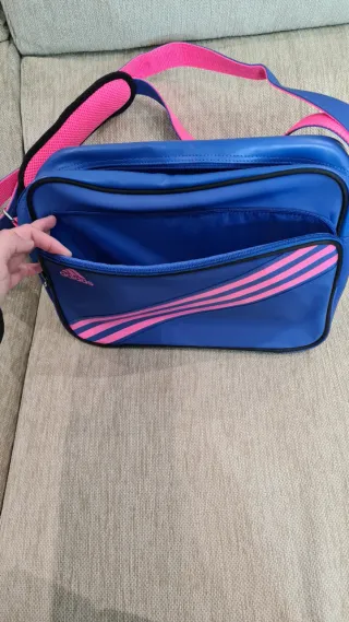 Bolso bandolera Adidas Azul y Rosa Vintage