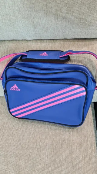 Bolso bandolera Adidas Azul y Rosa Vintage
