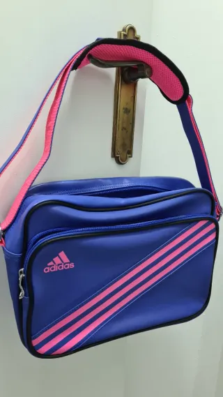 Bolso bandolera Adidas Azul y Rosa Vintage
