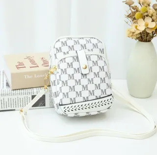 Bolso de hombro mujer con monograma 20 x 14 x 8 cm