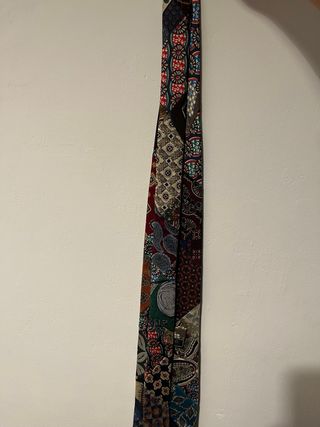 Corbata de seda multicolor