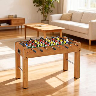 Futbolín Profesional para Adultos y Familia, Mesa de Futbolín para Adultos, Mesa de Billar Futbolín con 2 Pelotas, Marcador y 22 Jugadores, 122X61X80.7Cm