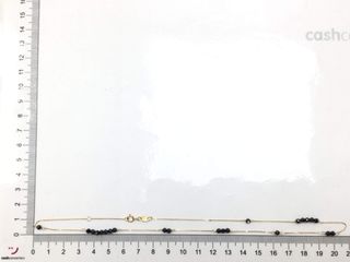 collar oro 18k con piedra con cuarzo 22cm