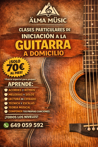 CLASES DE INICIACION A LA GUITARRA A DOMICILIO