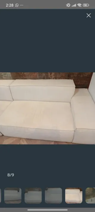 Sofá modular moderno beige