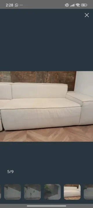 Sofá modular moderno beige