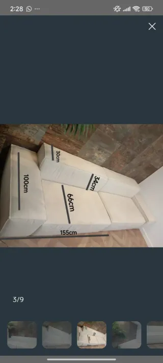 Sofá modular moderno beige