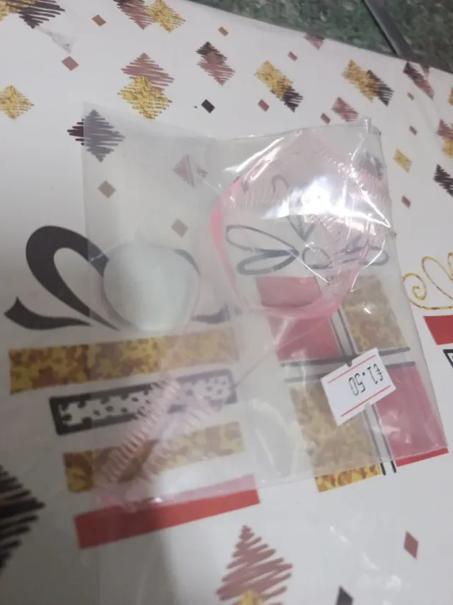 Aplicador maquillaje pestañas rosa transparente*