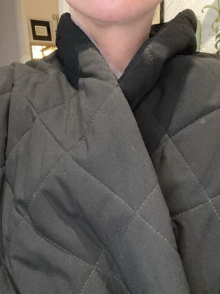 Abrigo Mango Negro Estilo Kimono