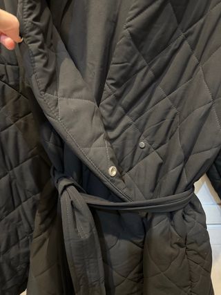 Abrigo Mango Negro Estilo Kimono