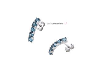 pendientes oro 18k con piedra con topacio