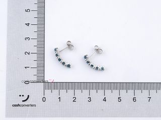 pendientes oro 18k con piedra con topacio