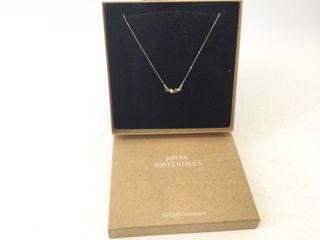 cadena oro 18k con piedra con circonita 22cm