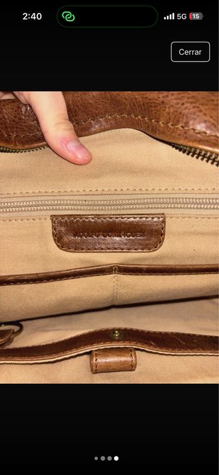 Bolso vintage Adolfo Domínguez marrón