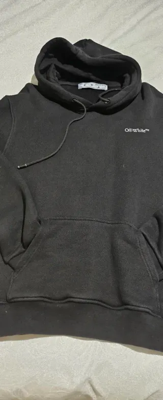 Felpa Off-White nera con cappuccio