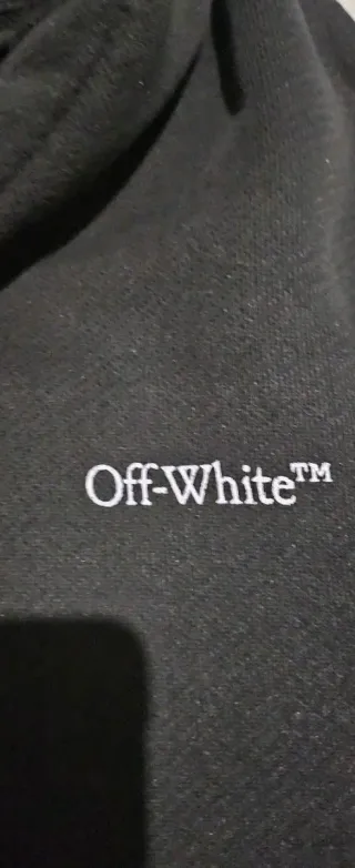 Felpa Off-White nera con cappuccio