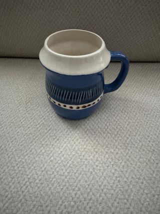 Caneca Cerâmica Azul e Branca