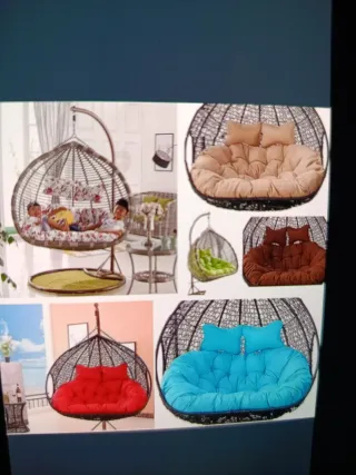 Cojín Hamaca Huevo Colgante Beige