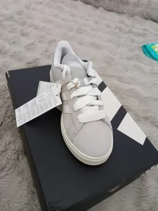 Zapatillas Adidas Grand Court Gris/Blanco