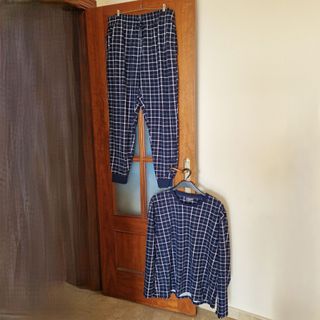 Pijama hombre cuadros azul Primark 2XL