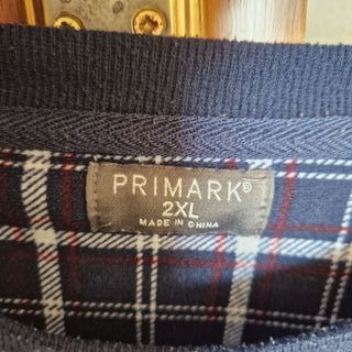 Pijama hombre cuadros azul Primark 2XL