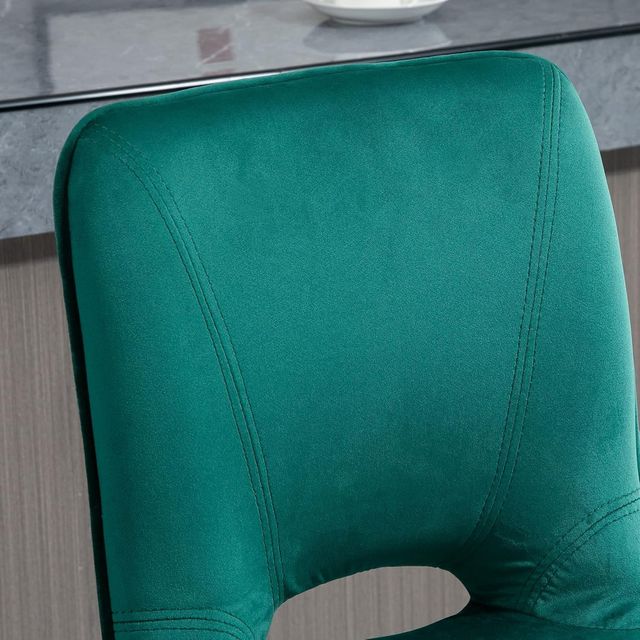 Conjunto de 2 Taburetes de Bar Modernos y Giratorios con Respaldo Alto y Reposapiés, Taburetes de Cocina Acolchados con Altura Ajustable en Tela Verde, 41X51X97-117Cm
