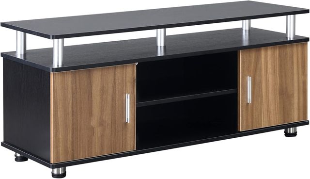 Mueble Porta TV Hasta 50'' Con Armarios Y Estantes, Mueble para Salón Y Sala de Estar en Madera Y Aluminio, 120X40X52.2Cm
