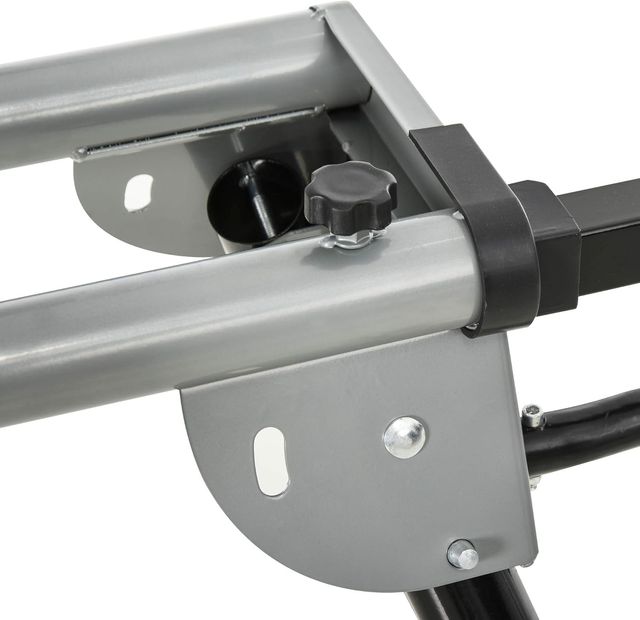 Soporte Universal para Sierras de Inglete, Banco Extensible Regulable y Plegable Carga Máxima 150Kg, Negro y Plata