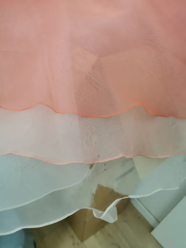 Vestido Alta Costura Talla 44 Naranja Rosa