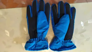 Guantes de Nieve azules y negros.