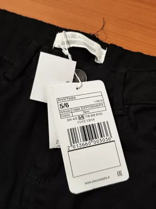 Jeans skinny neri Piazza Italia 116 cm