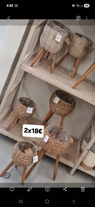 2 Maceteros con patas 18€