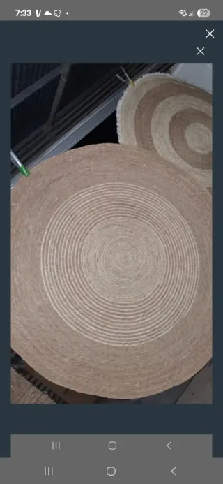 Alfombra redonda de esparto140cm