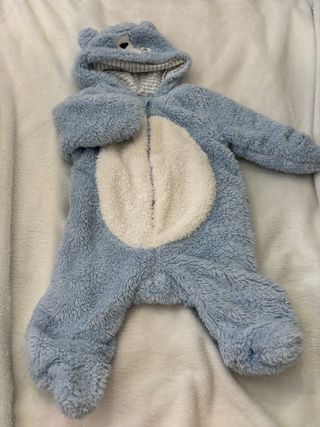 Mono bebé invierno azul