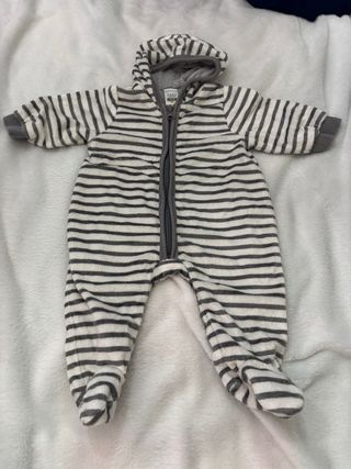 Pijama bebé invierno rayas Zara
