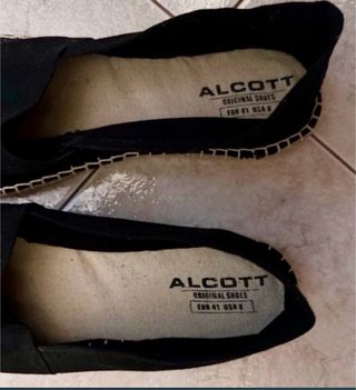 Alpargatas ALCOTT Lona Esparto Negras Talla 41.