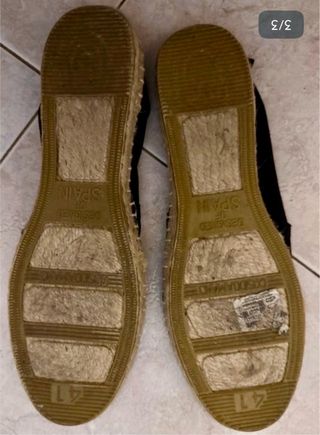 Alpargatas ALCOTT Lona Esparto Negras Talla 41.