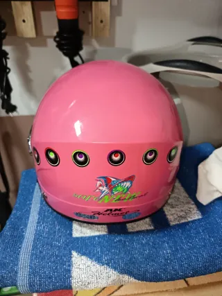 Casco Moto Rosa Niña