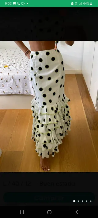 Falda flamenca lunares volantes