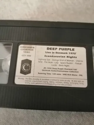 VHS 1990 🇬🇧 Deep Purple Scandinavian Nights Live
