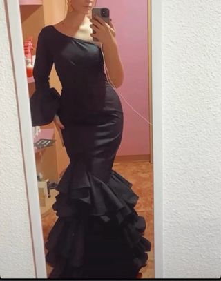 Traje de flamenca Pedroches Flamenca negro