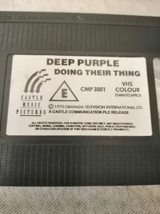 VHS 1993 Deep Purple Doing Their Thing