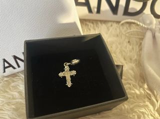 Pingente Pandora Cruz Prata